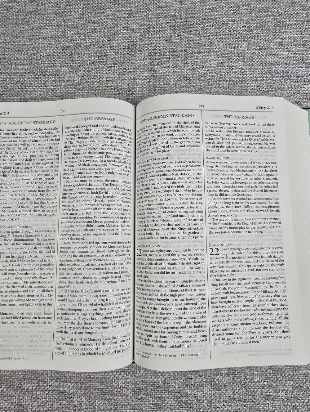 NASB Parallel Bible With Scripture And The Message - Picture 5 of 7